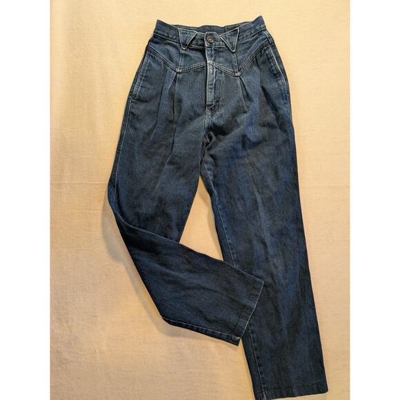 Vintage wrangler pleated jeans size 27 x 36 100% cotton - Picture 1 of 5